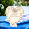 Kevins Gift Shoppe Ceramic 25th Anniversary Rose Heart Plate and Stand - image 2 of 3