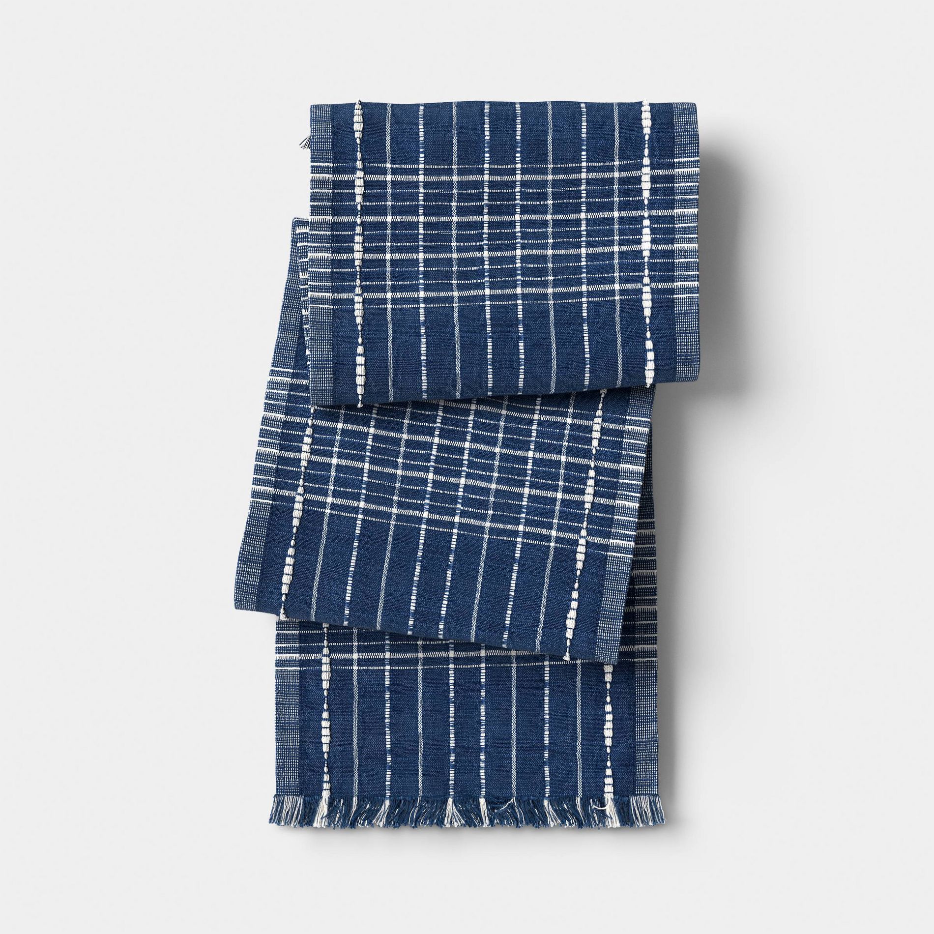 90"x20" Table Runner Dark Blue Woven - Threshold™