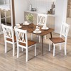 Tangkula Dining Chairs Set of 4 Wood Farmhouse Dining Room Side Chairs for Home Kitchen - 2 of 4