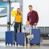 SKONYON 3 Piece Hardshell Luggage Sets Checked Spinner PC & ABS Luggage Set with YKK Zipper and TSA Lock - 2 of 4