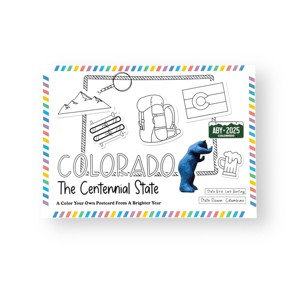 A Brighter Year Color-Your-Own State Postcards, 5
