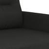 vidaXL 2-Piece Black Fabric Sofa Set - Modern Stylish Furniture for Living Room, Lounge, Indoor Seating with Thick Padding and Sturdy Metal Frame - 4 of 4