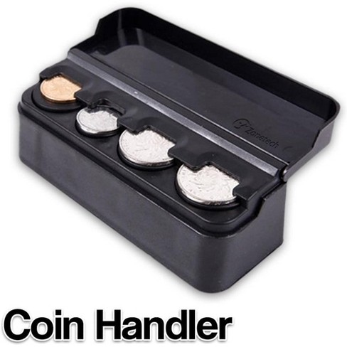 ljhnba Plastic Coin Holder Coin Storage Box 5 Compartments For Car