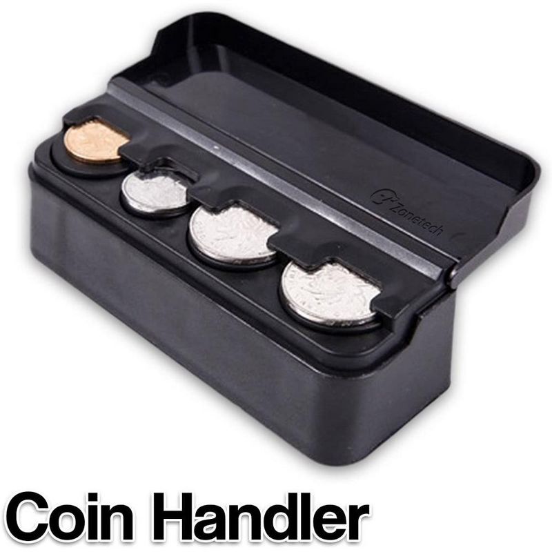Zone Tech Coin Case Storage Box - Classic Black Premium Plastic Coin Case Storage Box Holder Container Organizer Quality, 1 of 9