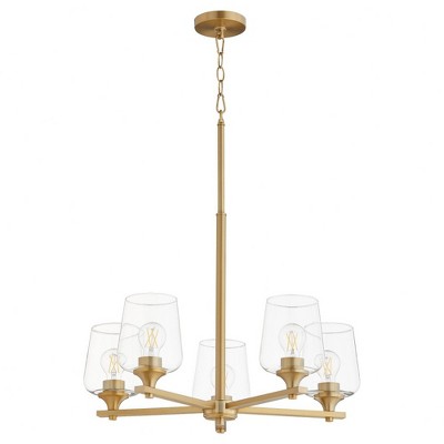 Quorum Lighting Veno 5 - Light Chandelier in  Aged Brass