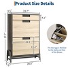 Garvee Shoe Storage Cabinet with 2 Flip Drawers, Freestanding Shoe Organizer with Metal Legs, Narrow Shoe Rack Cabinet for Entryway - 4 of 4