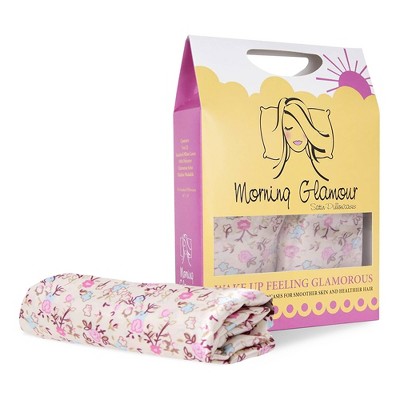 Floral Satin Cotton Standard/Queen Pillowcases Set of 2