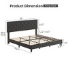 Nasitip King Bed Frame with Upholstered Headboard, Heavy-Duty Platform Bed Frame with Adjustable Headboard, Strong Wood Slat Support,Light Gray - 2 of 4