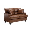 Fort Upholstered Living Room Set, 2 Pieces, Faux Leather Loveseat and Sofa - 4 of 4