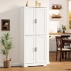 Freestanding Kitchen Pantry Cabinet with Doors and Adjustable Shelves, 70" Tall Storage Cupboard, Versatile Cabinet - 4 of 4