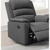 Burlap Fabric Manual Recliner Chair with Cushion Back, Pillow Top Arms, and Plush Cushion - 4 of 4