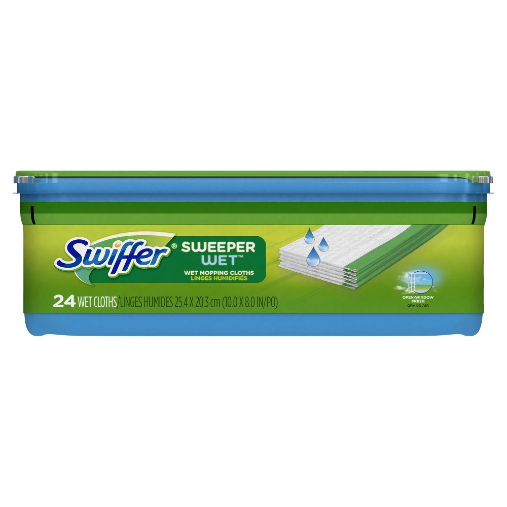 Swiffer Sweeper Wet Refills, Open Window Fresh, 24ct