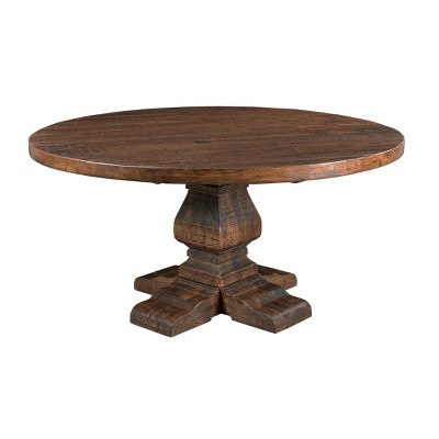 Milton Dining Round Table Brown - Treasure Trove Accents