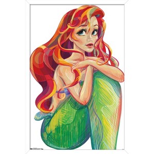 Trends International Disney The Little Mermaid - Ariel - Stylized Framed Wall Poster Prints - 1 of 4