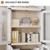 CuisinSmart 72in Tall Arched Bookcase, Glass Door Arched Cabinet with 2 Drawers, Freestanding Display Storage Cabinet for Living Room, Bedroom - 4 of 4