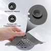 Unique Bargains Shower Drain Hair Catcher Round and Convex Drain Cover Silicone Strainer Hair Stopper - 3 of 4