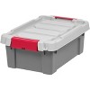 IRIS USA Lockable Storage Totes with Lids, Heavy-Duty Durable Stackable Containers, Large Garage Organizing Bins Moving Tubs, Gray - 3 of 4