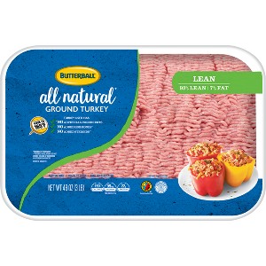 Butterball All Natural Fresh 93/7 Ground Turkey - 3lbs - 1 of 4