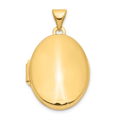 Black Bow Jewelry 14k Yellow Gold 21mm Polished Oval Locket
