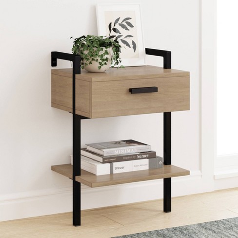 Black metal nightstand deals target