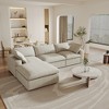 WJShome 4Piece Sectional Sofa Couch,120.45" Down Filled Cloud Modular Couch with Storage Ottoman - 2 of 4
