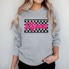 Simply Sage Market Women's Graphic Sweatshirt Pink Mama Checkered Grunge - 2 of 4