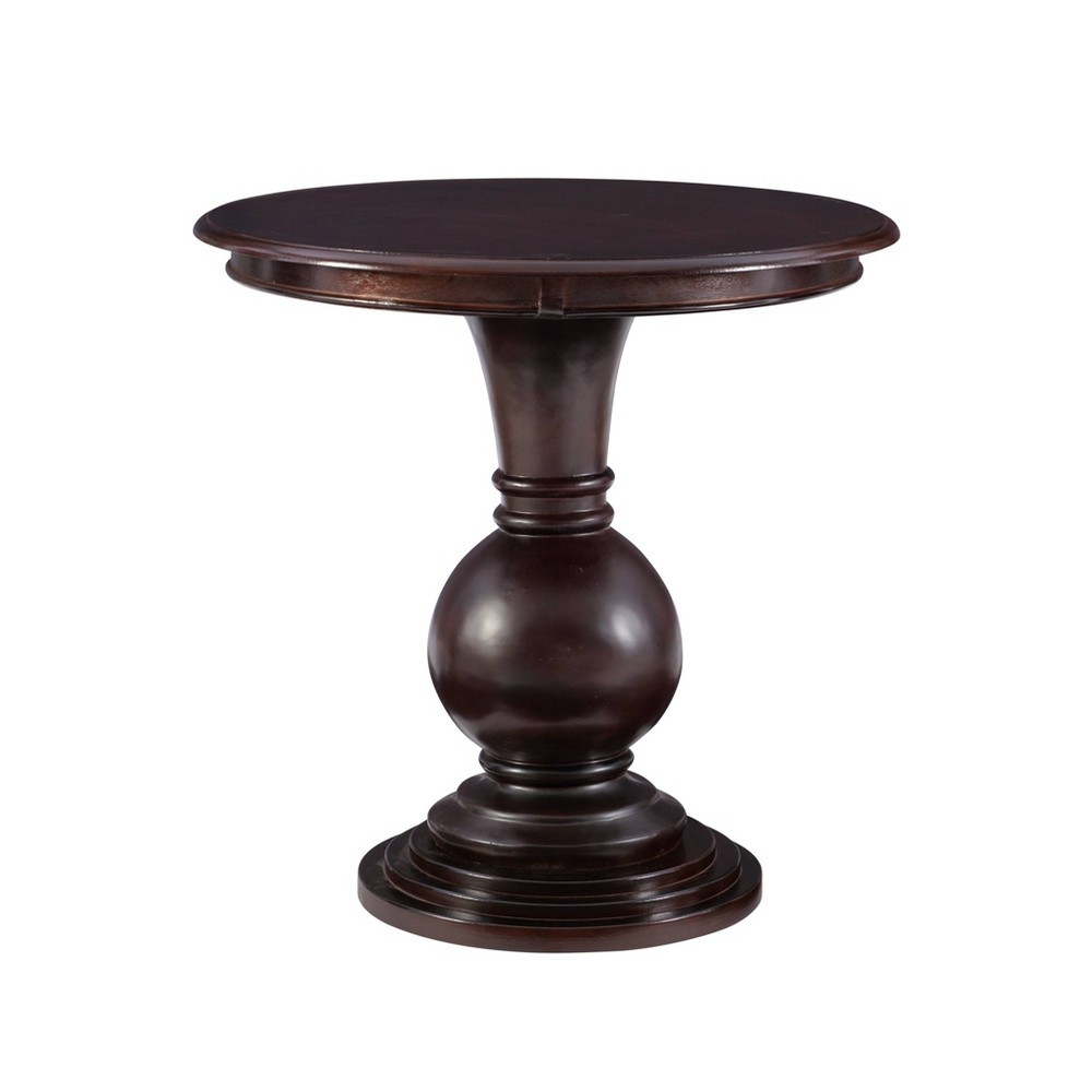 Photos - Coffee Table 26" Dante Traditional Round Accent Table Espresso - Powell