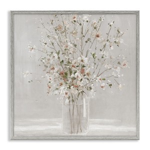 Stupell Industries Neutral Flower Vase Arrangement Framed Giclee Art - 1 of 4