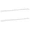 Wall Shelf Set of 2 White MDF 45.3 x 3.5 x 1.2 in Wall mounting - 2 of 4