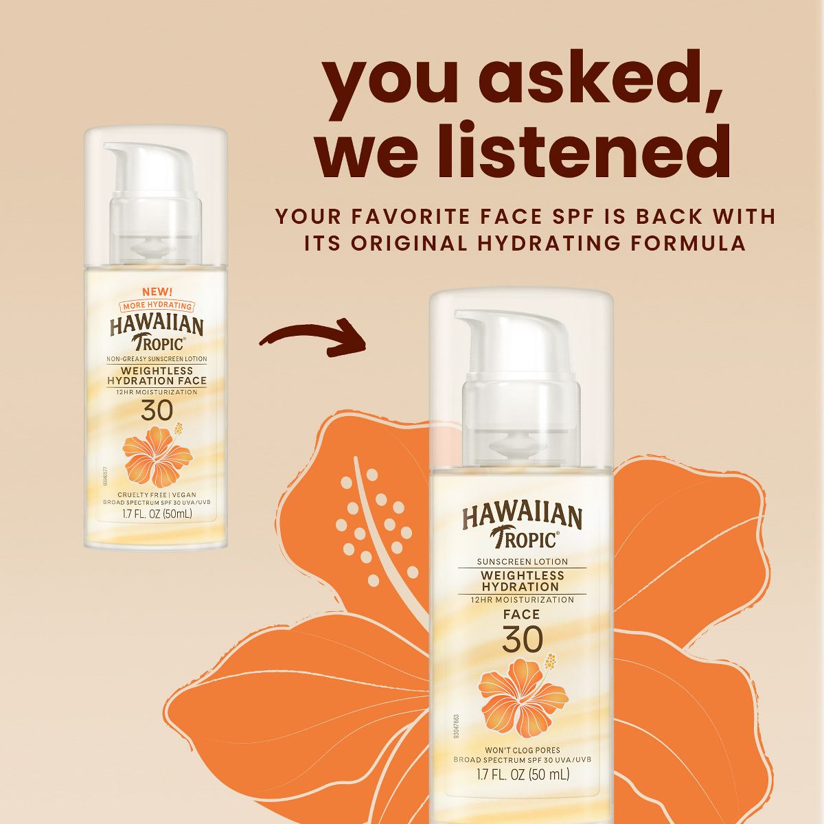 Hawaiian Tropic Silk Hydration Weightless Face Sunscreen - SPF 30 - 1.7oz - thumbnail 4
