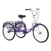 Adult Tricycles For Women and Senior, 24-Inch Adult Trikes With Large Shopping Basket And Adjustable Seat, Steel Frame Trike For Family Picnic - image 3 of 4