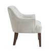 Tufted Back Modern Accent Chair with Foam Seat, Attached Cushions and Espresso Legs - 3 of 4