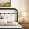 Metal Platform Bed Frame Victorian Style Wrought Iron Headboard and Footboard No Box Spring Needed - 3 of 4