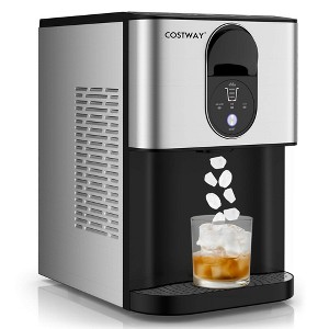 Costway 56 lbs/24 H Pepple Chewable Countertop Ice Maker with Self-Cleaning System - 1 of 4