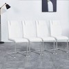 NicBex Modern Comfy Dining Chairs Set, Thickened Faux Leather Backrest, Scratch-Resistant Metal Legs for Kitchen/Office/Bedroom - 3 of 4