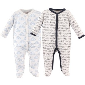 Hudson Baby Infant Boy Cotton Snap Sleep and Play 2pk, Airplane - 1 of 1