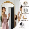65"x22"  Arched Full Length Mirror Metal Vintage Mirror Baroque Style,Antique Gold - 3 of 4