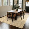 Washable Rugs 6x9 for Modern Low-Pile Area Rug with Non-Slip Backing, Striped Carpet, Non-Shedding Soft Floor Rug, Khaki - 2 of 4