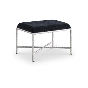 Meridian Furniture,Valley Chenille Fabric Bench - 1 of 4