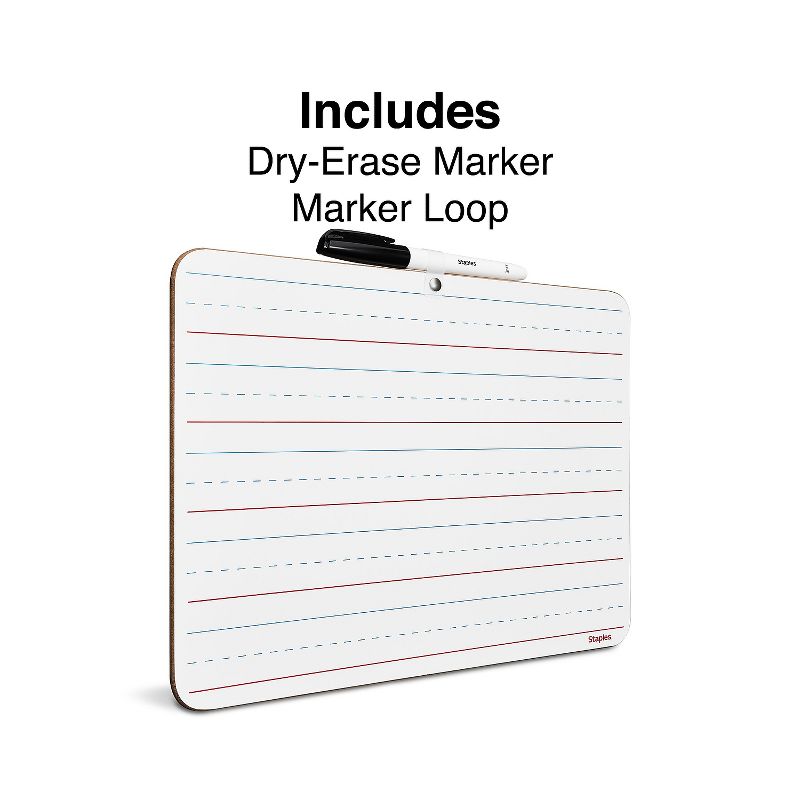 Staples 8.9" x 11.8" Dry-Erase Learning Board (44951) 2773817, 2 of 5