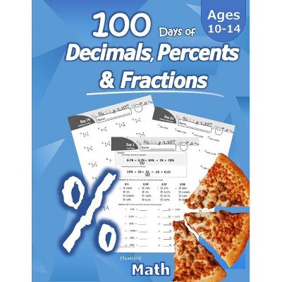 Humble Math - 100 Days of Decimals, Percents & Fractions - (Paperback)