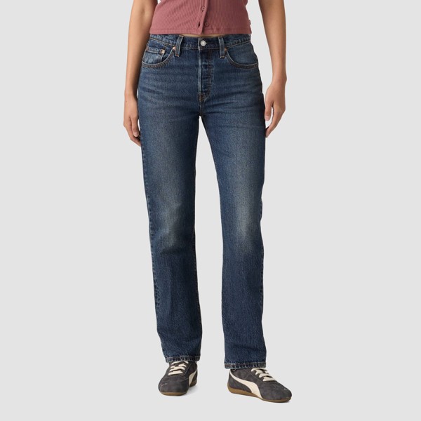 Jeans Levi Mujer 501 de tiro alto, pierna recta, denim elástico de peso medio 3