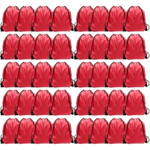 Waterproof Drawstring Backpack Bulk, Nylon Cinch Bags in 10 Colors for School, Gym, Sports - 1 of 4