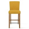 26" Portland  Upholstered Counter Height Barstool Wood(Set of 2) -Maison Boucle - 2 of 4