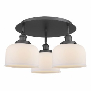 Bell - 3 Light Flush Mount In Art Deco Style-9.25 Inches Tall and 19.75 Inches Wide - 1 of 1