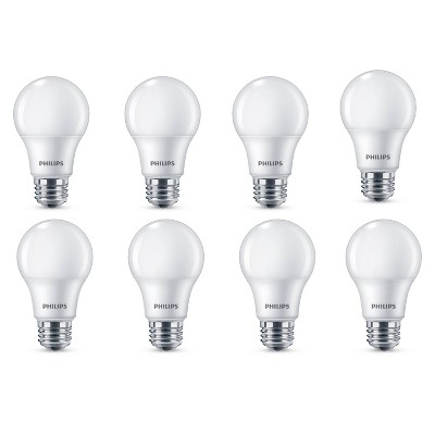 Philips LED 60W Frosted Soft White A19 8P Non-Dim T20: Low Energy 800 Lumens, Enclosed Fixture, E26 Base, 2700K, 10-Year Life