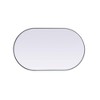 Elegant Lighting Metal Frame Oval Mirror 24x40 - 3 of 4