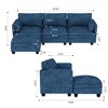 108" L-Shaped Modular Sectional Sofa with Movable Ottoman & Storage - 2 of 4