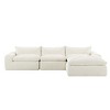 116" Fully Compressed Sectional Sofa High Density Foam No Assembly Legless Integrated Seat Ottoman Chenille - 2 of 4