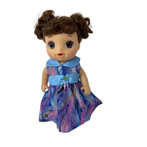 Doll Clothes Superstore Handmade Splash Print Dress Fits 14 Inch Baby Alive And Little Baby Dolls - 1 of 4